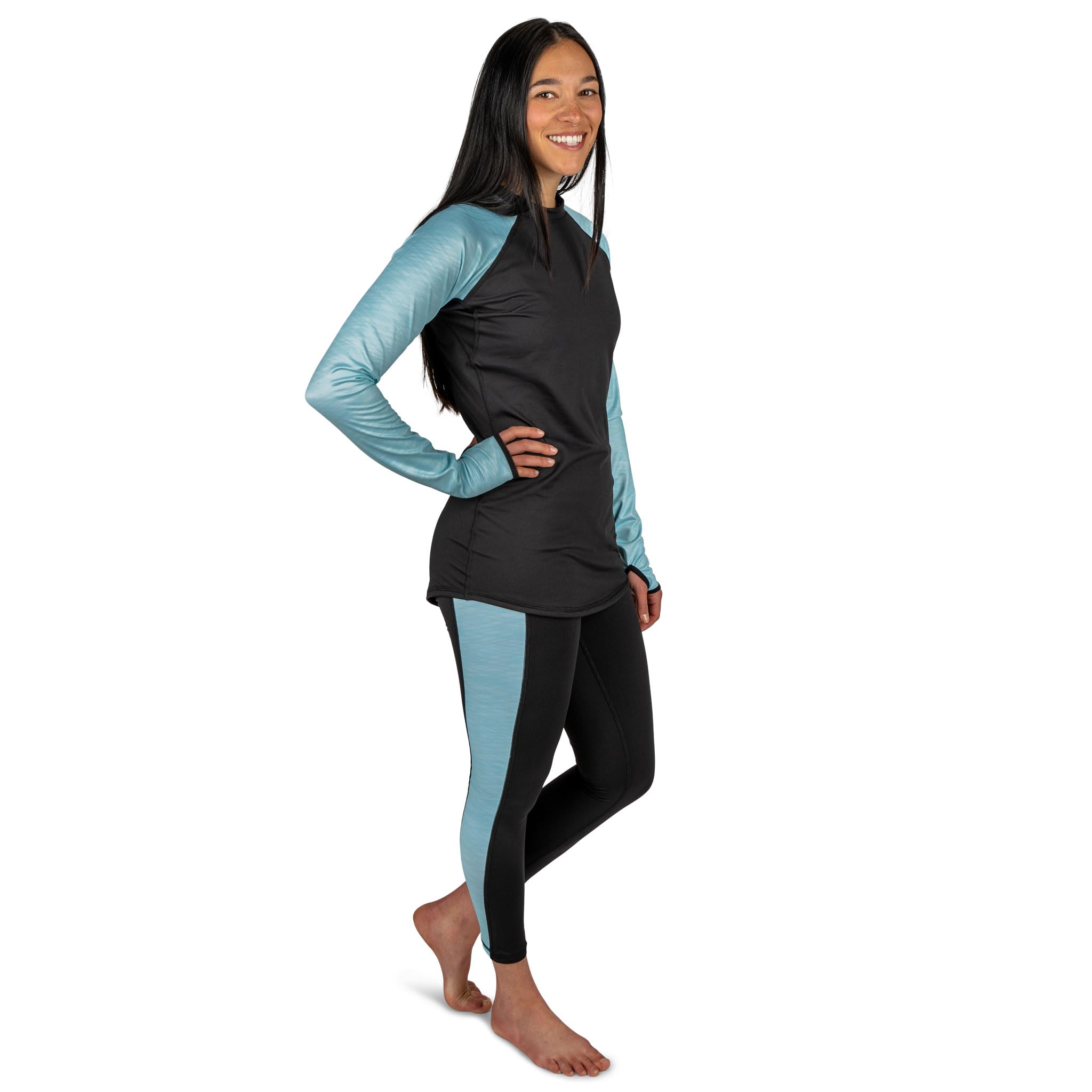 BlackStrap S-BL-A-W-P-THR-HATTEA-1-XS Women's Therma Pant Hatched Teal XS - Image 5